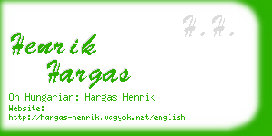 henrik hargas business card